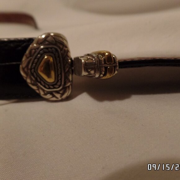 Brighton Women's Greco-Roman Leather Belt Museum Collection S21003 Beautiful Blk - Picture 6 of 16